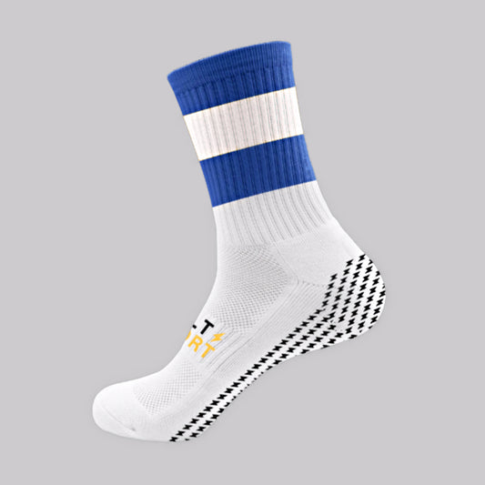 Blue/White Grip Socks