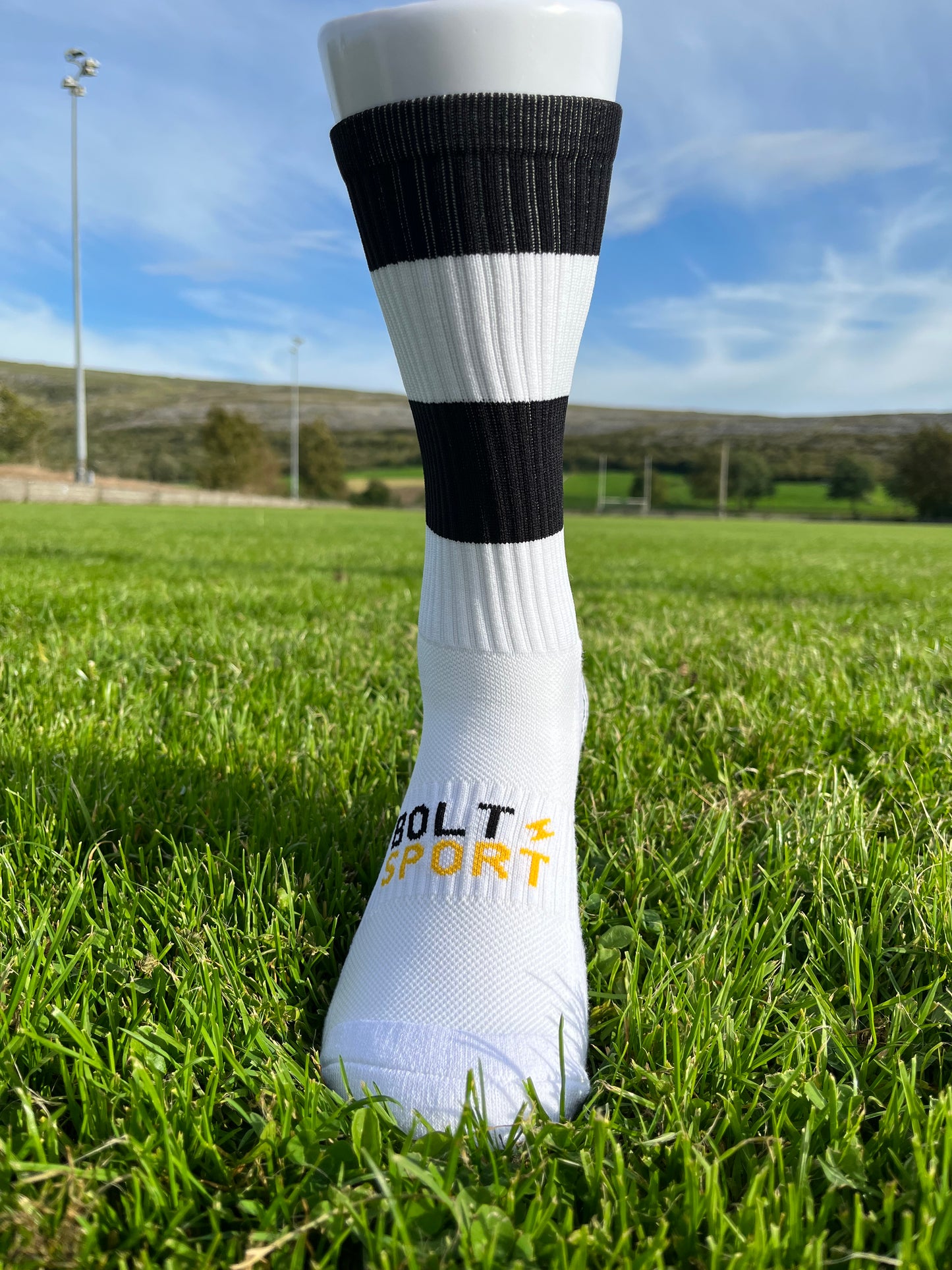 Black/White Grip Socks