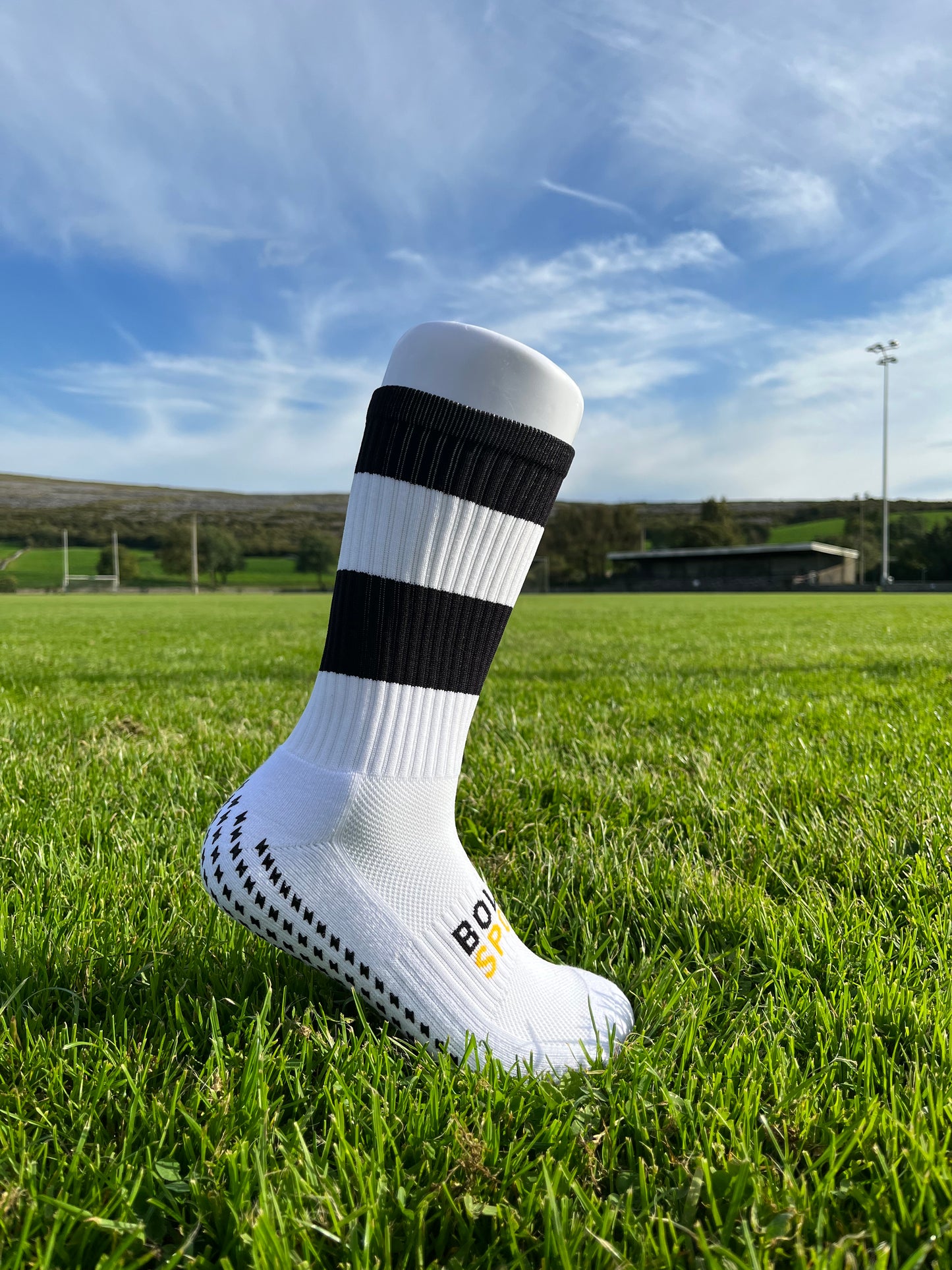 Black/White Grip Socks