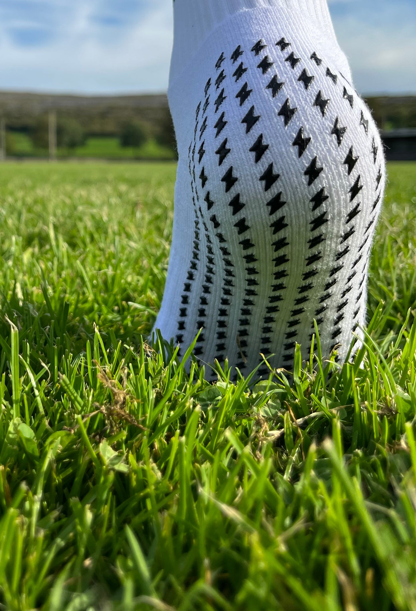 Blue/White Grip Socks